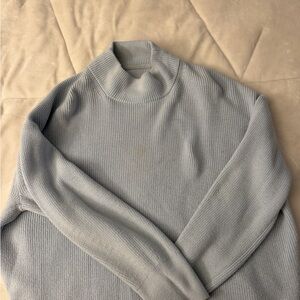 Women’s Lululemon Powder Blue Merino-Wool Ribbed Sweater